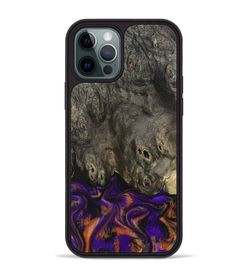 iPhone 12 Pro Max Wood Phone Case - Cheri (Purple, 800044)