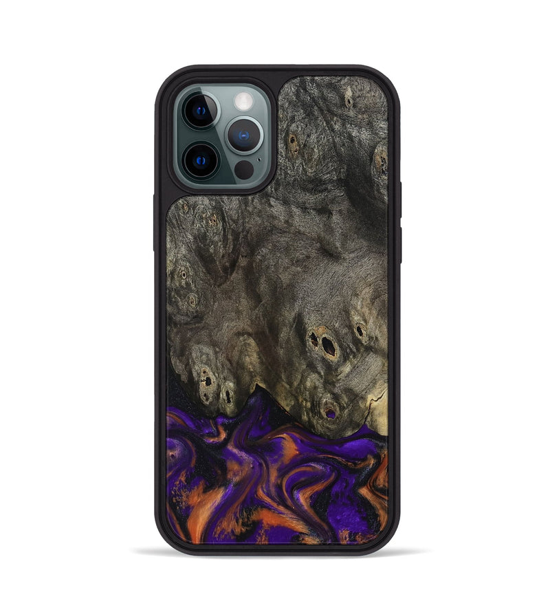 iPhone 12 Pro Wood Phone Case - Cheri (Purple, 800044)