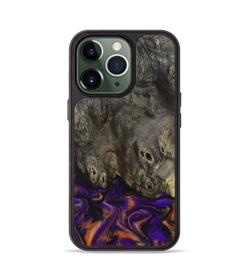iPhone 13 Pro Wood Phone Case - Cheri (Purple, 800044)