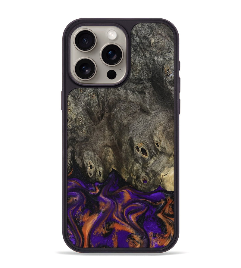iPhone 15 Pro Max Wood Phone Case - Cheri (Purple, 800044)