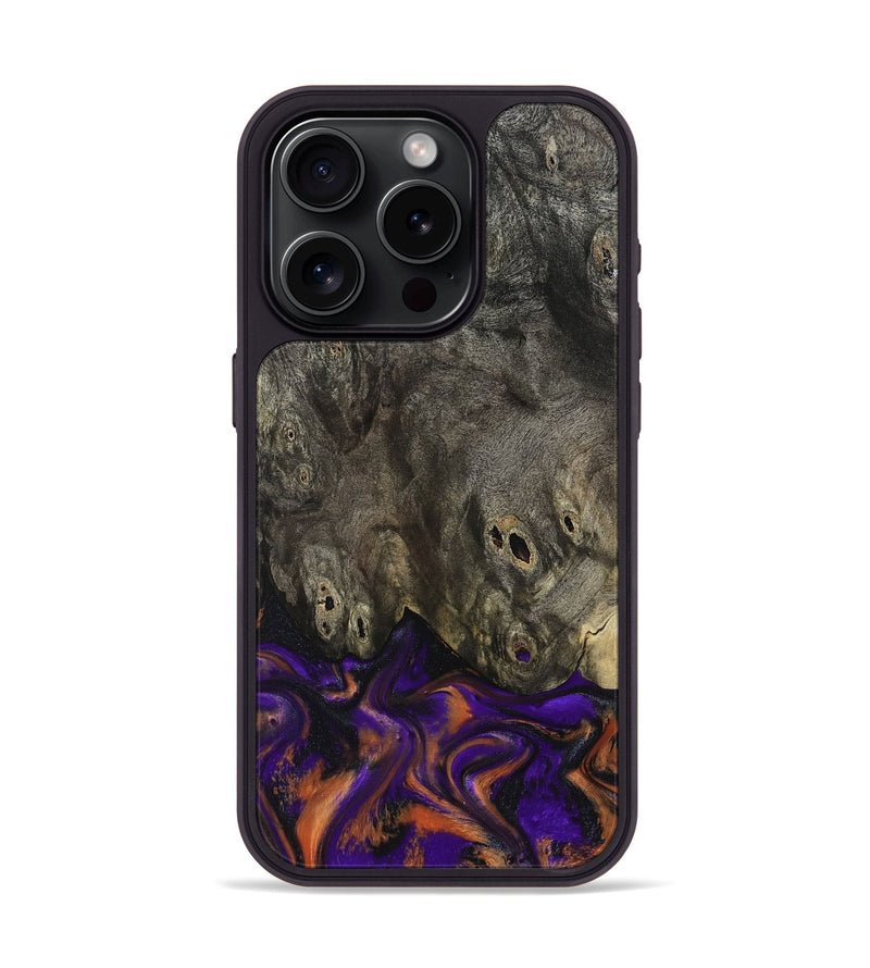 iPhone 15 Pro Wood Phone Case - Cheri (Purple, 800044)