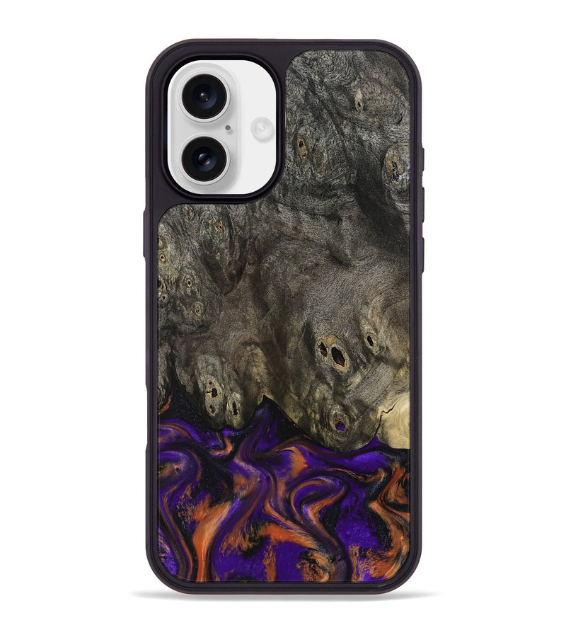 iPhone 16 Plus Wood Phone Case - Cheri (Purple, 800044)