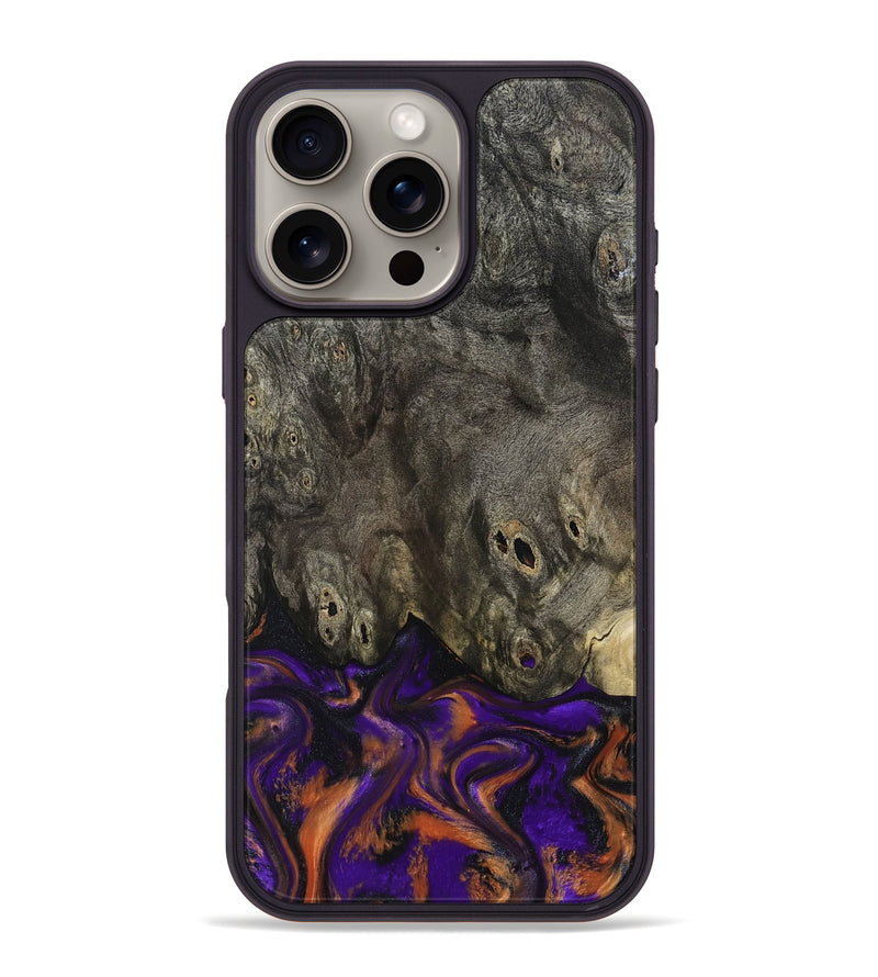 iPhone 16 Pro Max Wood Phone Case - Cheri (Purple, 800044)