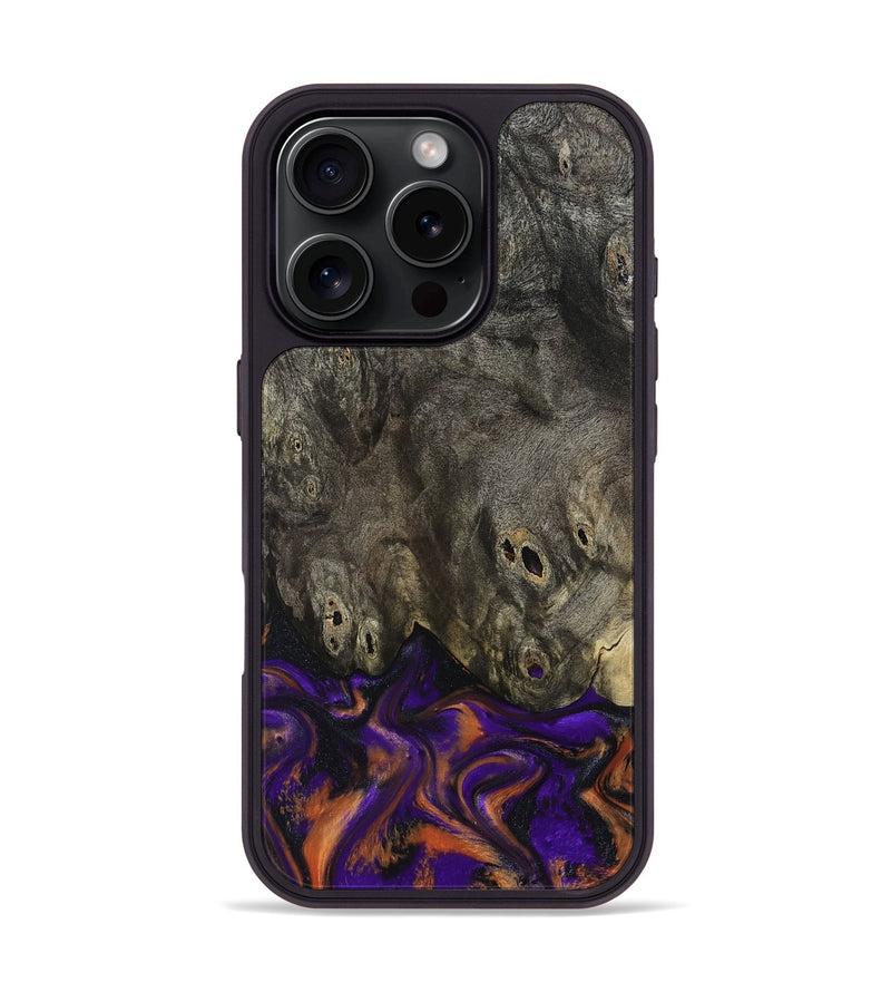 iPhone 16 Pro Wood Phone Case - Cheri (Purple, 800044)