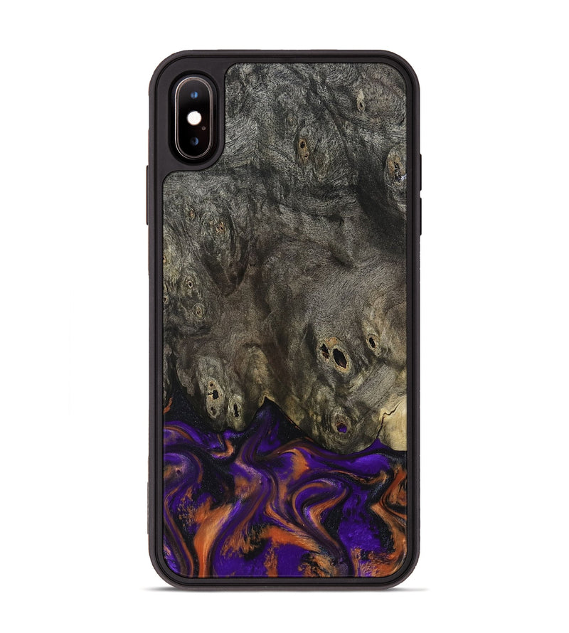 iPhone Xs Max Wood Phone Case - Cheri (Purple, 800044)