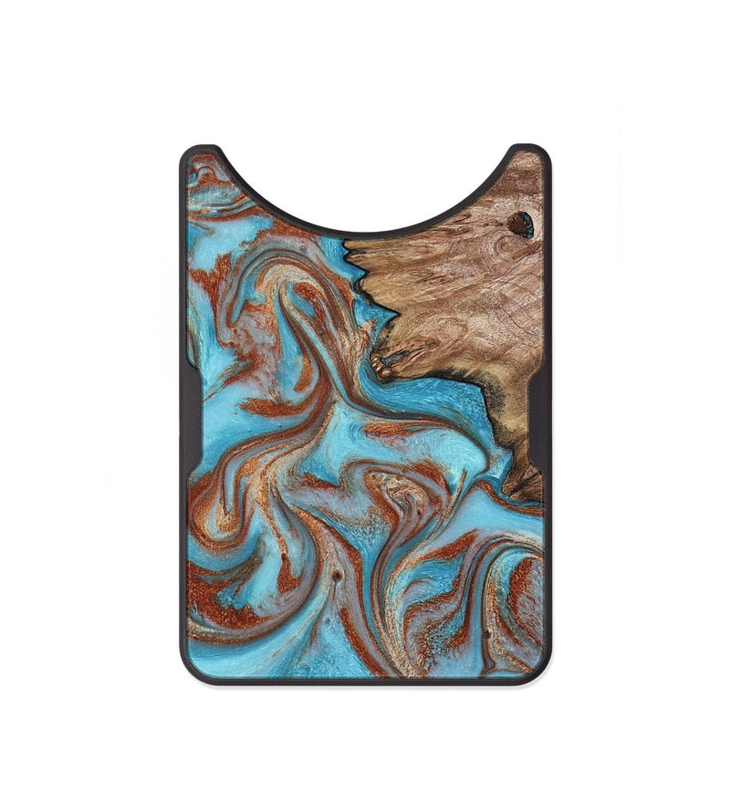 Alloy Wood Wallet - Louie (Teal & Gold, 800048)
