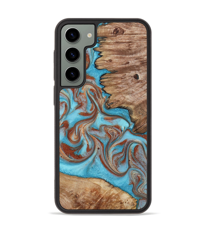 Galaxy S23 Plus Wood Phone Case - Louie (Teal & Gold, 800048)