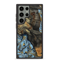Galaxy S23 Ultra Wood Phone Case - Autumn (Teal & Gold, 800062)
