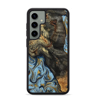 Galaxy S24 Plus Wood Phone Case - Autumn (Teal & Gold, 800062)