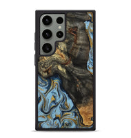 Galaxy S24 Ultra Wood Phone Case - Autumn (Teal & Gold, 800062)