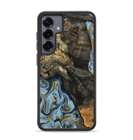 Galaxy S25 Plus Wood Phone Case - Autumn (Teal & Gold, 800062)