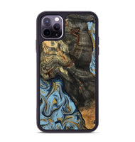 iPhone 11 Pro Max Wood Phone Case - Autumn (Teal & Gold, 800062)