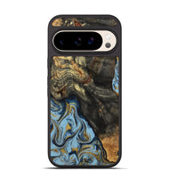 Pixel 10 Wood Phone Case - Autumn (Teal & Gold, 800062)
