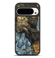 Pixel 10 Pro XL Wood Phone Case - Autumn (Teal & Gold, 800062)