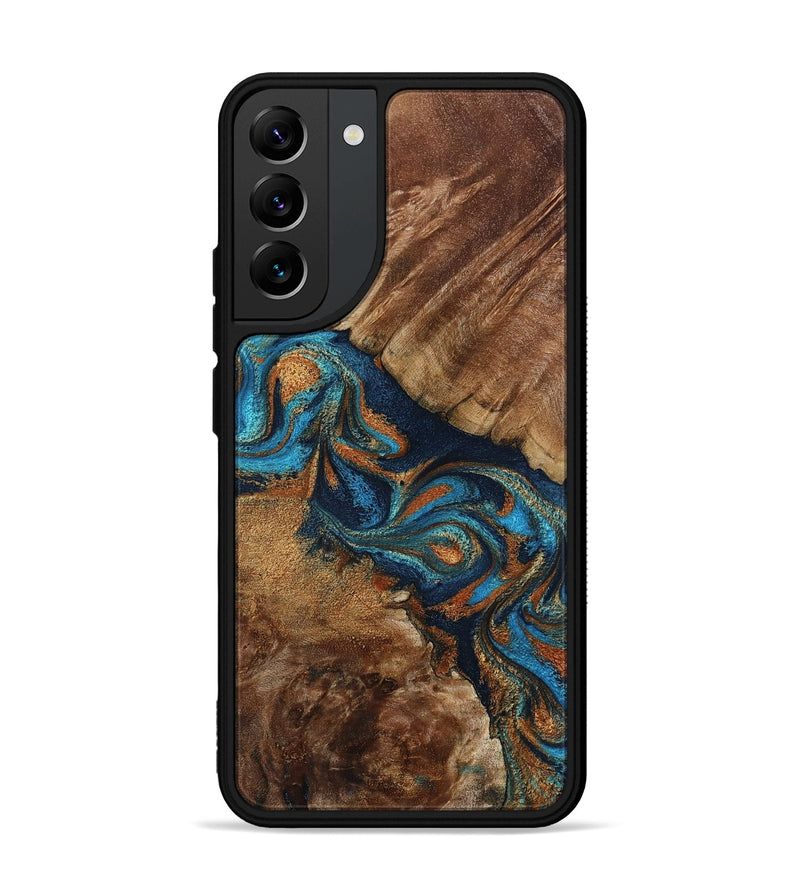 Galaxy S22 Plus Wood Phone Case - Chozen (Teal & Gold, 800063)