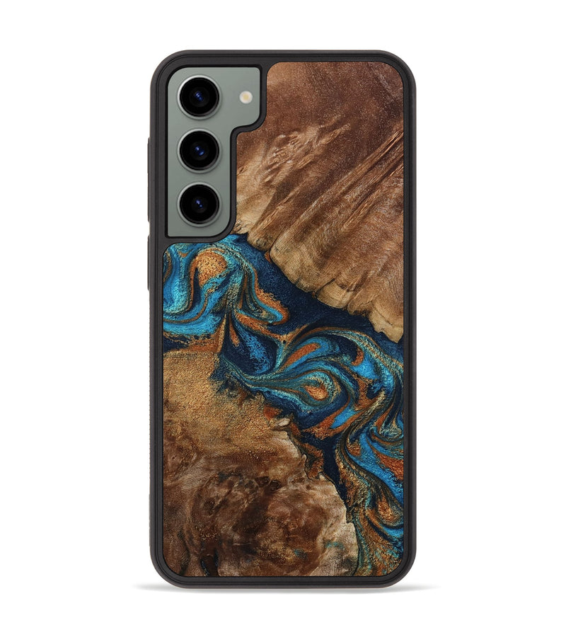 Galaxy S23 Plus Wood Phone Case - Chozen (Teal & Gold, 800063)