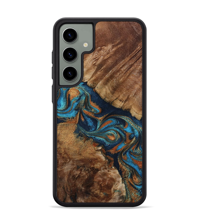 Galaxy S24 Plus Wood Phone Case - Chozen (Teal & Gold, 800063)
