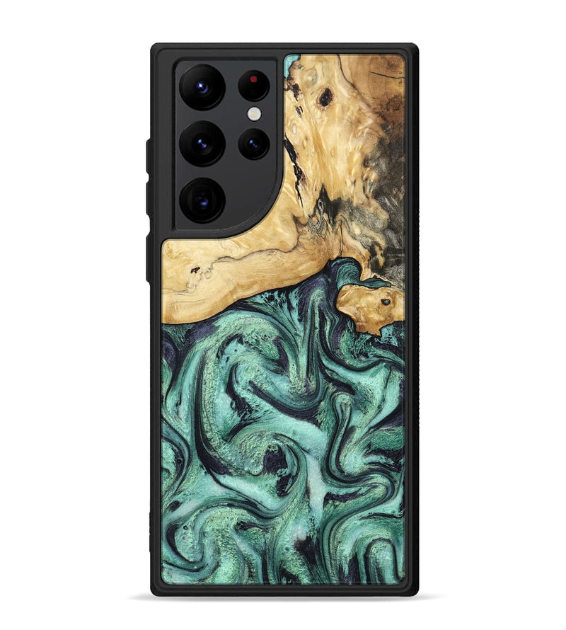 Galaxy S22 Ultra Wood Phone Case - Ena (Green, 800065)
