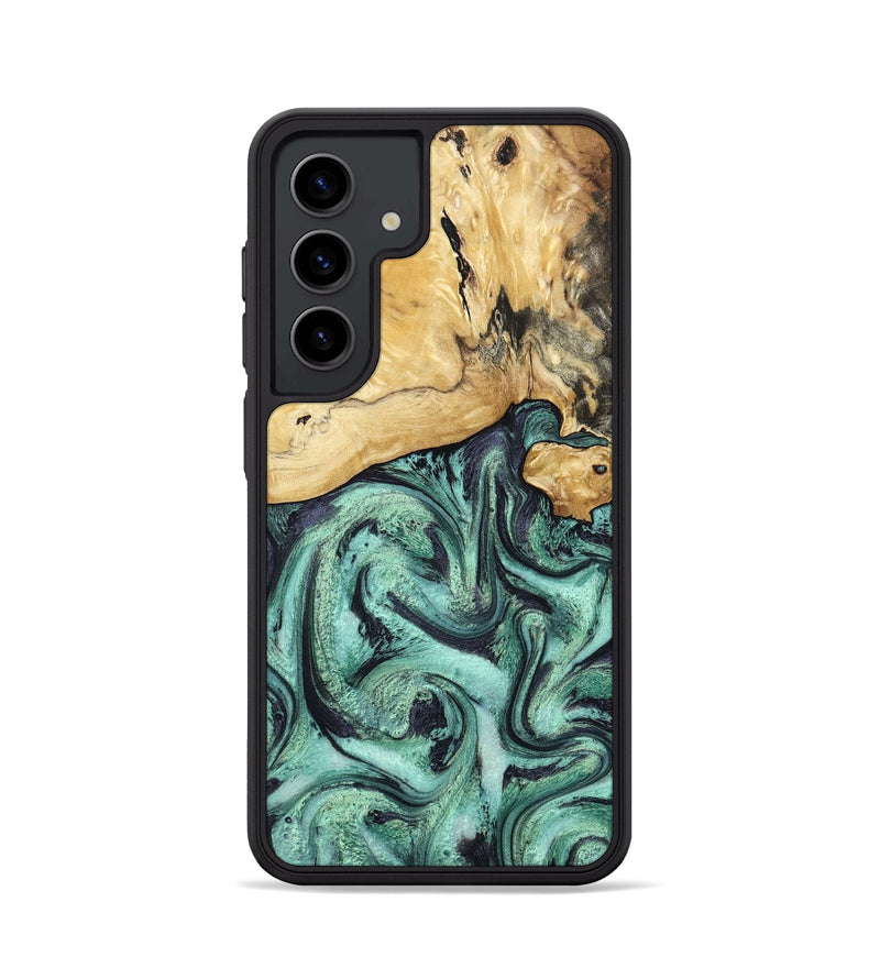 Galaxy S24 Wood Phone Case - Ena (Green, 800065)