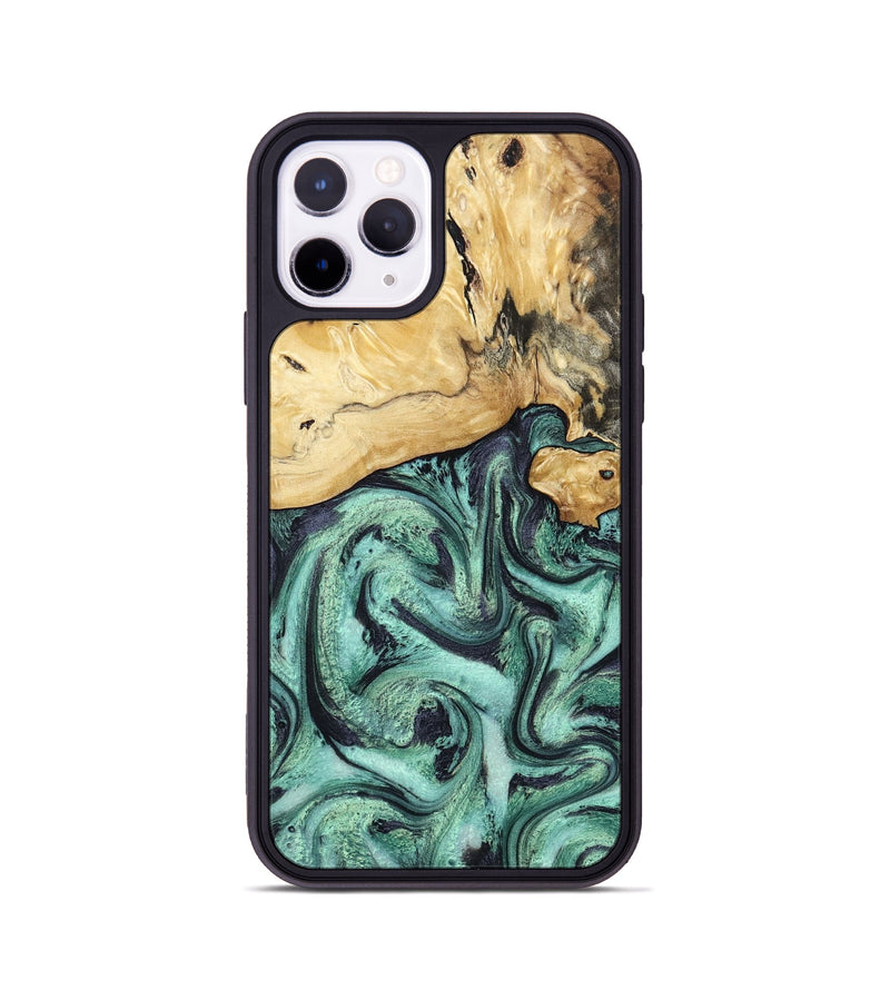 iPhone 11 Pro Wood Phone Case - Ena (Green, 800065)