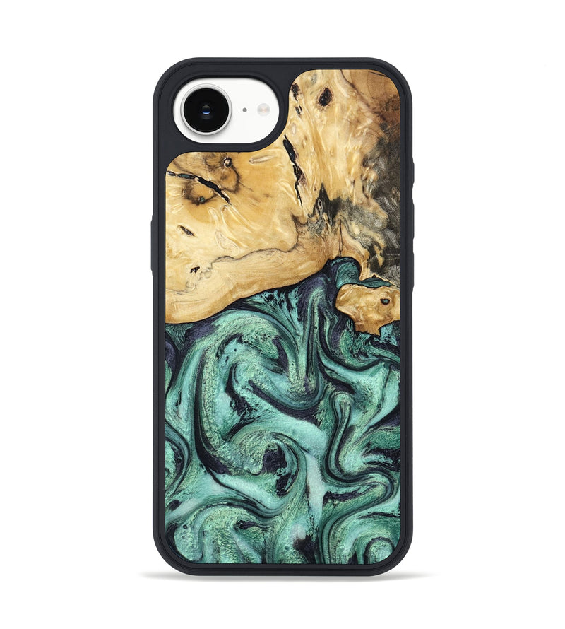 iPhone 16e Wood Phone Case - Ena (Green, 800065)