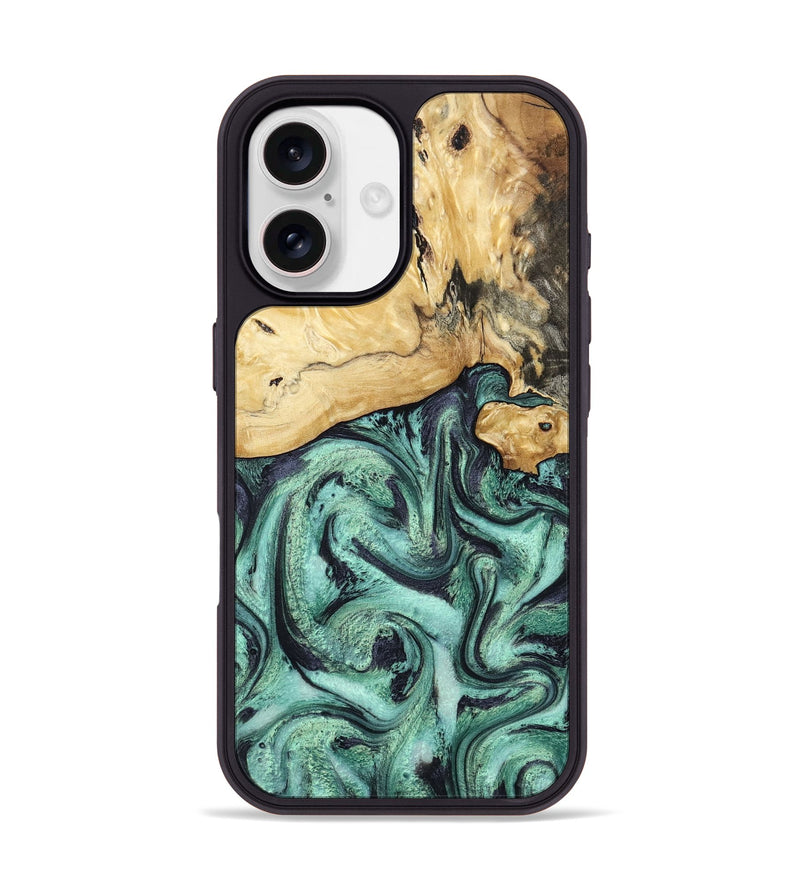 iPhone 17 Wood Phone Case - Ena (Green, 800065)