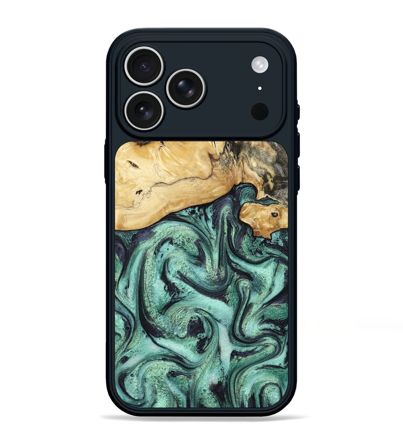 iPhone 17 Pro Max Wood Phone Case - Ena (Green, 800065)