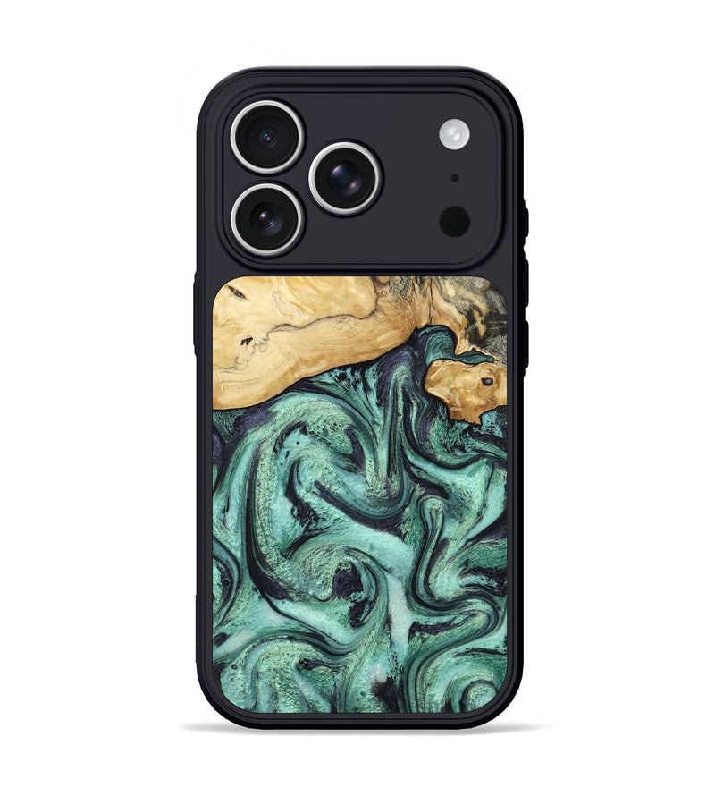iPhone 17 Pro Wood Phone Case - Ena (Green, 800065)