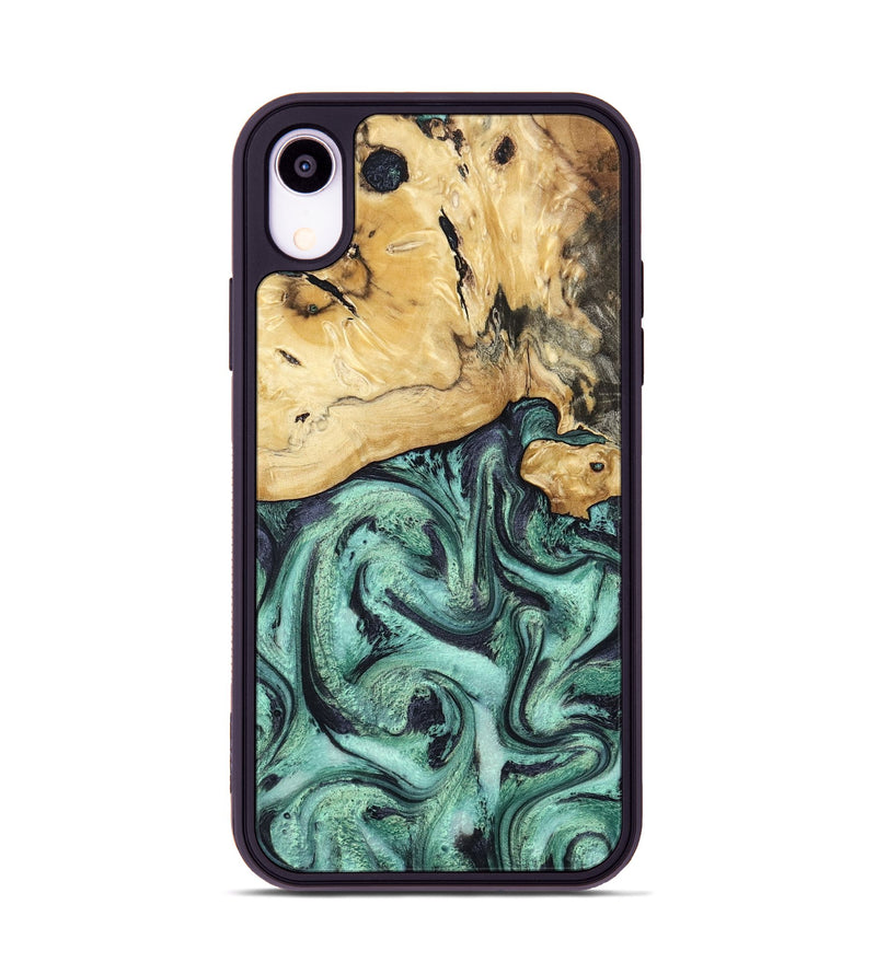 iPhone Xr Wood Phone Case - Ena (Green, 800065)