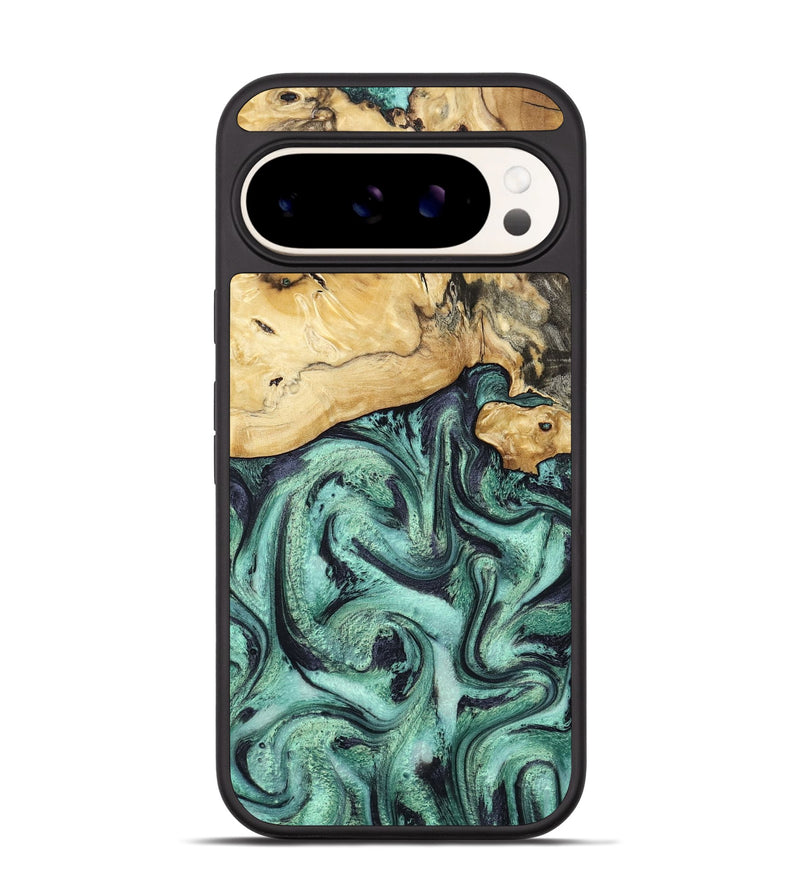 Pixel 9 Wood Phone Case - Ena (Green, 800065)