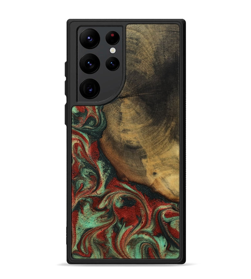 Galaxy S22 Ultra Wood Phone Case - Cyril (Green, 800066)