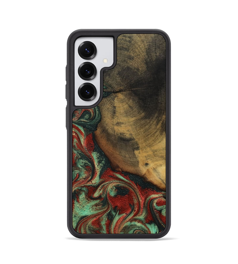 Galaxy S25 Wood Phone Case - Cyril (Green, 800066)