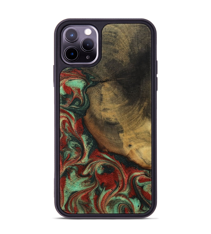 iPhone 11 Pro Max Wood Phone Case - Cyril (Green, 800066)
