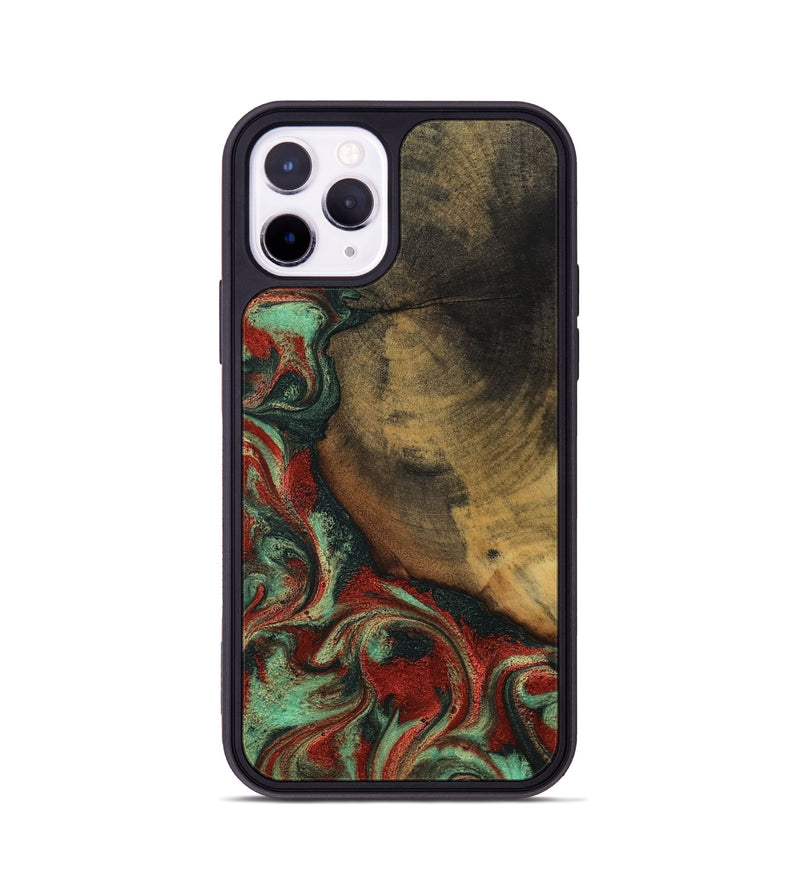 iPhone 11 Pro Wood Phone Case - Cyril (Green, 800066)