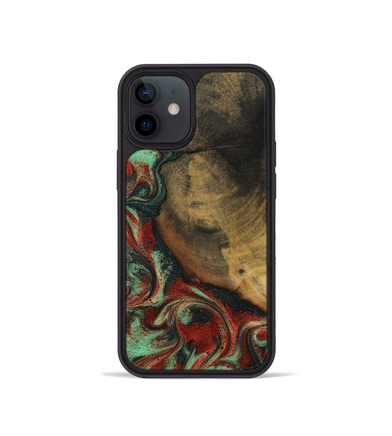 iPhone 12 mini Wood Phone Case - Cyril (Green, 800066)