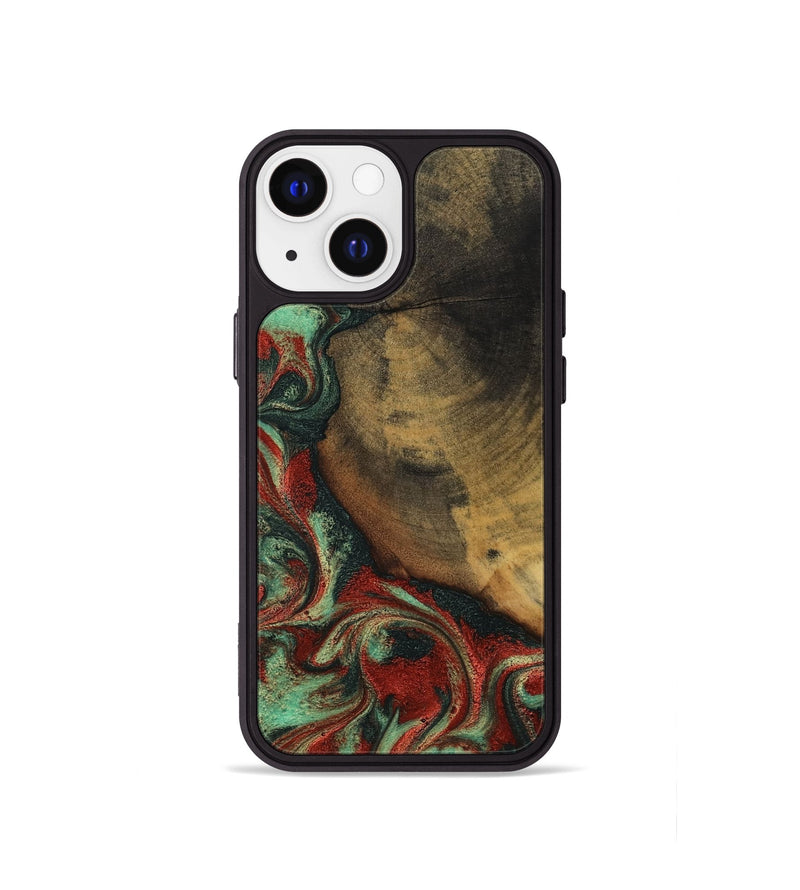 iPhone 13 mini Wood Phone Case - Cyril (Green, 800066)