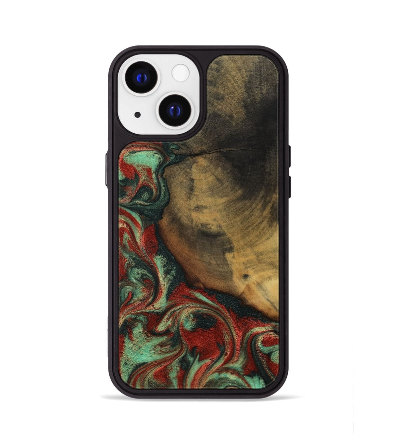 iPhone 13 Wood Phone Case - Cyril (Green, 800066)