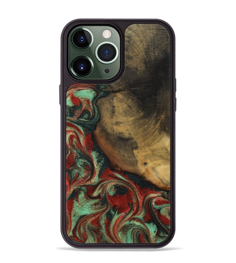 iPhone 13 Pro Max Wood Phone Case - Cyril (Green, 800066)