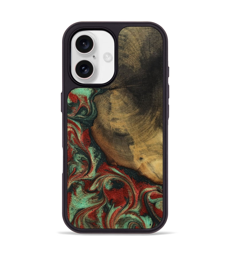 iPhone 17 Wood Phone Case - Cyril (Green, 800066)