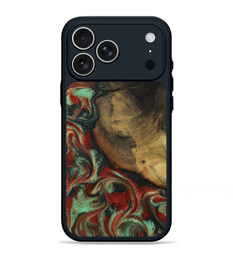 iPhone 17 Pro Max Wood Phone Case - Cyril (Green, 800066)