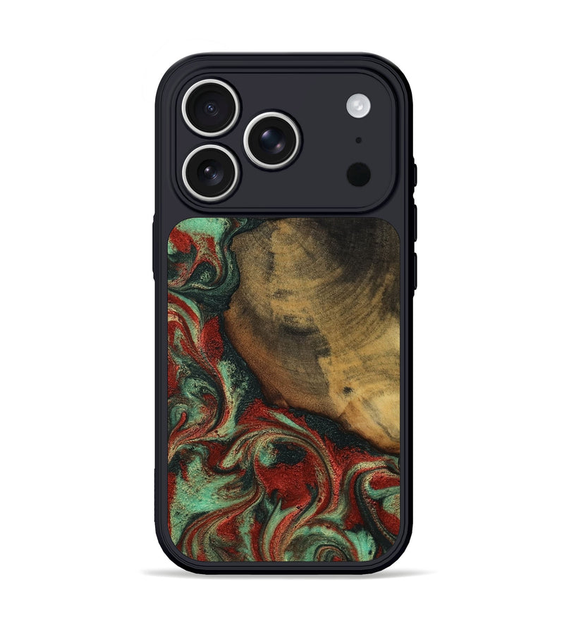 iPhone 17 Pro Wood Phone Case - Cyril (Green, 800066)