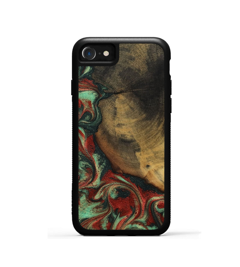 iPhone SE Wood Phone Case - Cyril (Green, 800066)