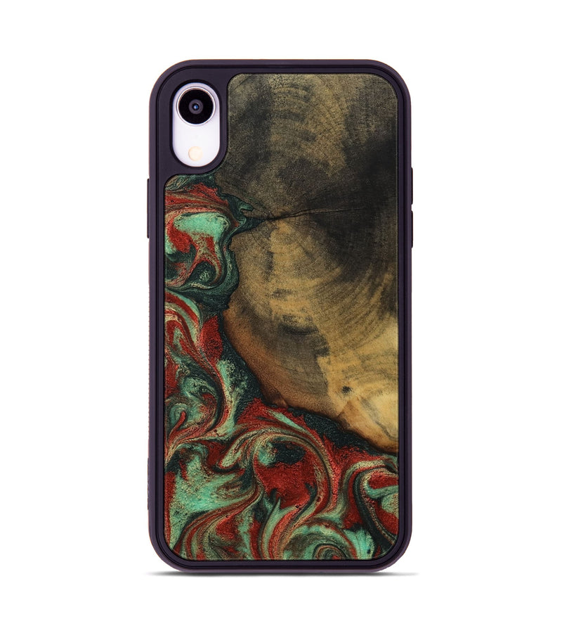 iPhone Xr Wood Phone Case - Cyril (Green, 800066)