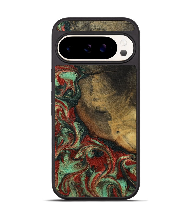 Pixel 9 Wood Phone Case - Cyril (Green, 800066)