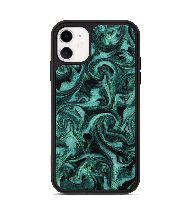iPhone 11 ResinArt Phone Case - Clem (Green, 800067)