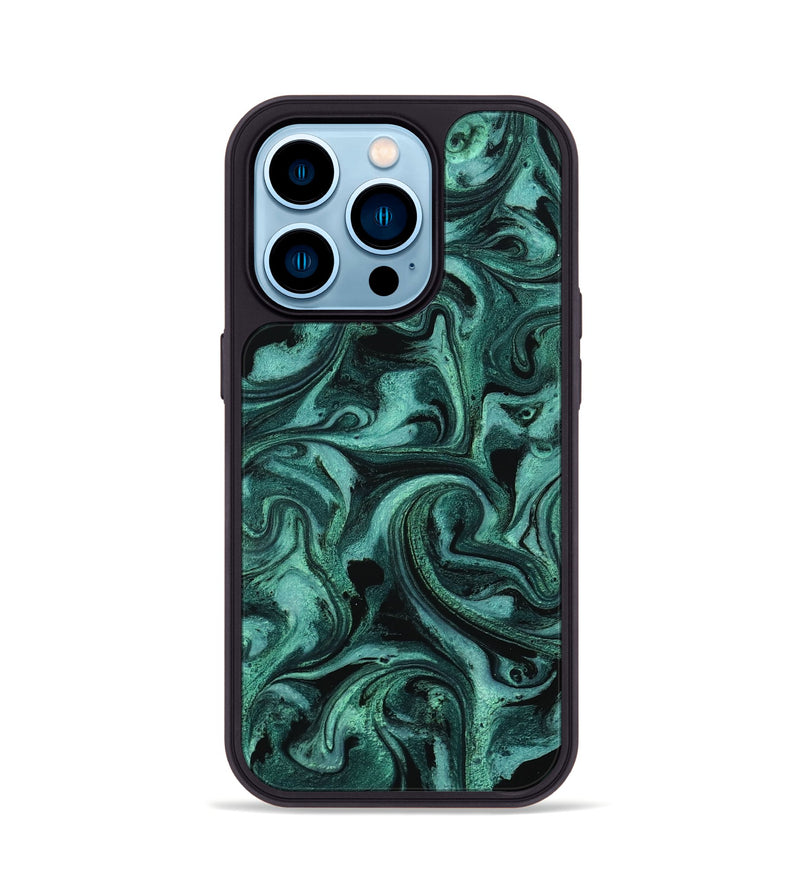 iPhone 14 Pro ResinArt Phone Case - Clem (Green, 800067)