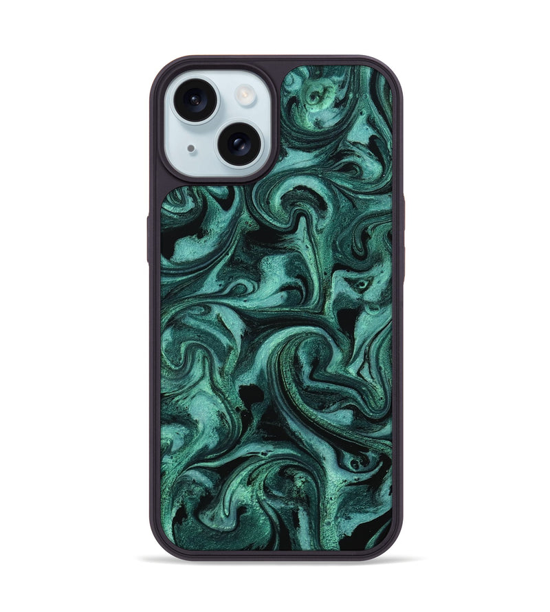 iPhone 15 ResinArt Phone Case - Clem (Green, 800067)
