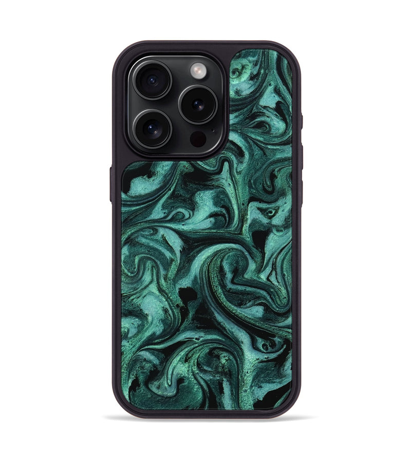 iPhone 15 Pro ResinArt Phone Case - Clem (Green, 800067)