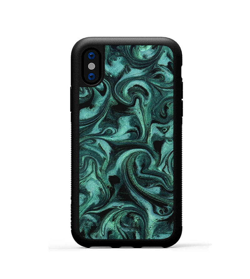 iPhone Xs ResinArt Phone Case - Clem (Green, 800067)