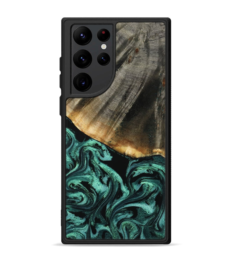 Galaxy S22 Ultra Wood Phone Case - Jerome (Green, 800068)